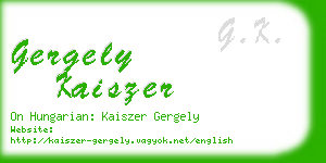 gergely kaiszer business card